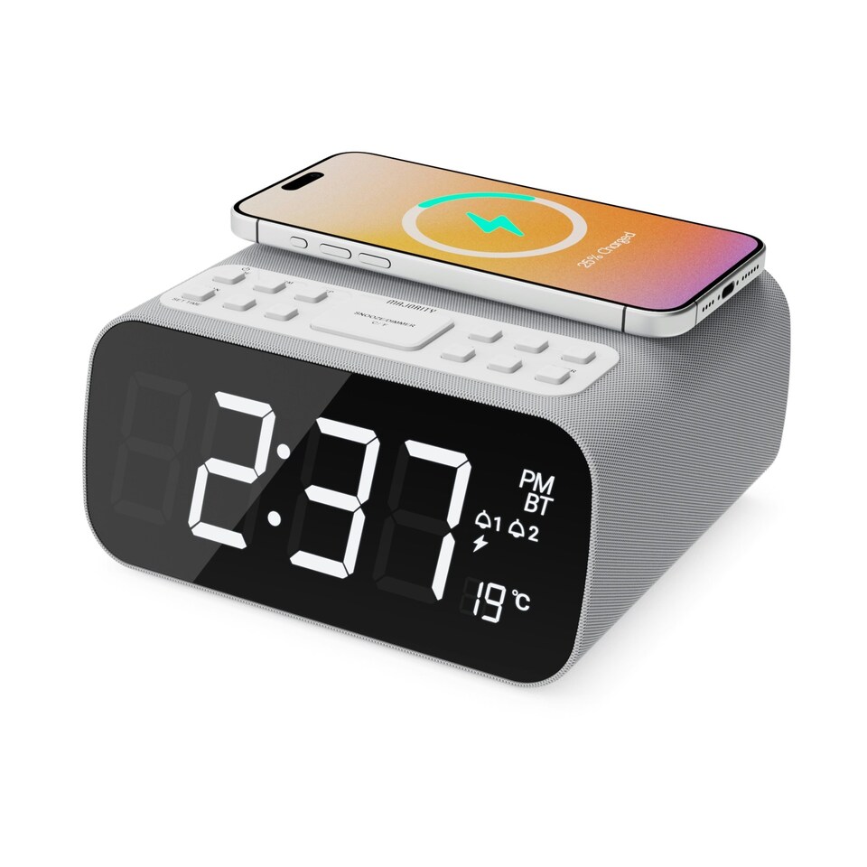 image 1 of Majority Darwin Alarm Radio Wireless Charging | FM Radio | 5.4 Bluetooth Connectivity