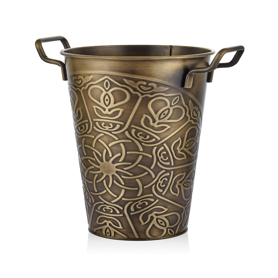 image 1 of Gold Vase - 50 cm (H) x 35 cm (W) x 25 cm (D)