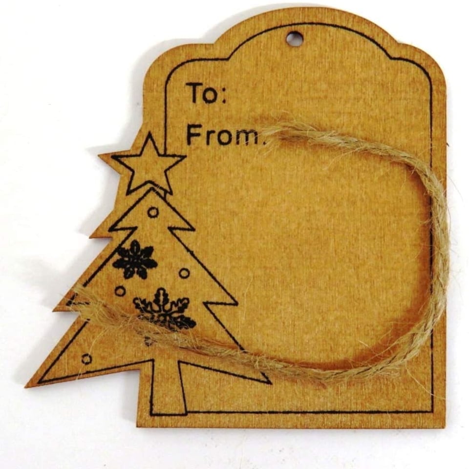 image 1 of Christmas Tree design Wooden Tags by Icon Craft