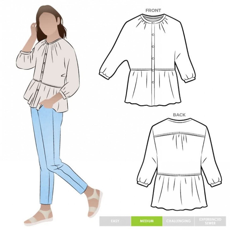 image 1 of Style Arc Blossom Top Paper Sewing Pattern – Women’s Top, UK Sizes 4–16, Intermediate