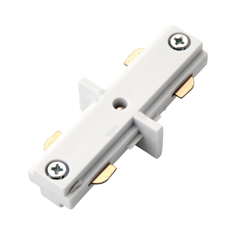 Loops Commercial Track Light Internal Connector - 79mm Length - White ABS Rail System