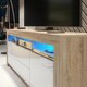 image 4 of TV Unit TV Stand Cabinet Sideboard Oak White High Gloss Doors Free LED 160cm