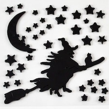 Witch Halloween Gel Stickers Window Decorations