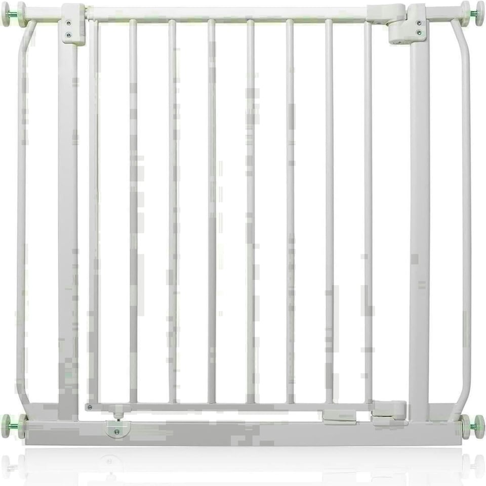 image 1 of Safetots Extra Tall Elite Safety Gate, 65.5cm - 74.5cm, Matt White, Extra Tall 96.8cm in Height, Pressure Fit Stair Gate
