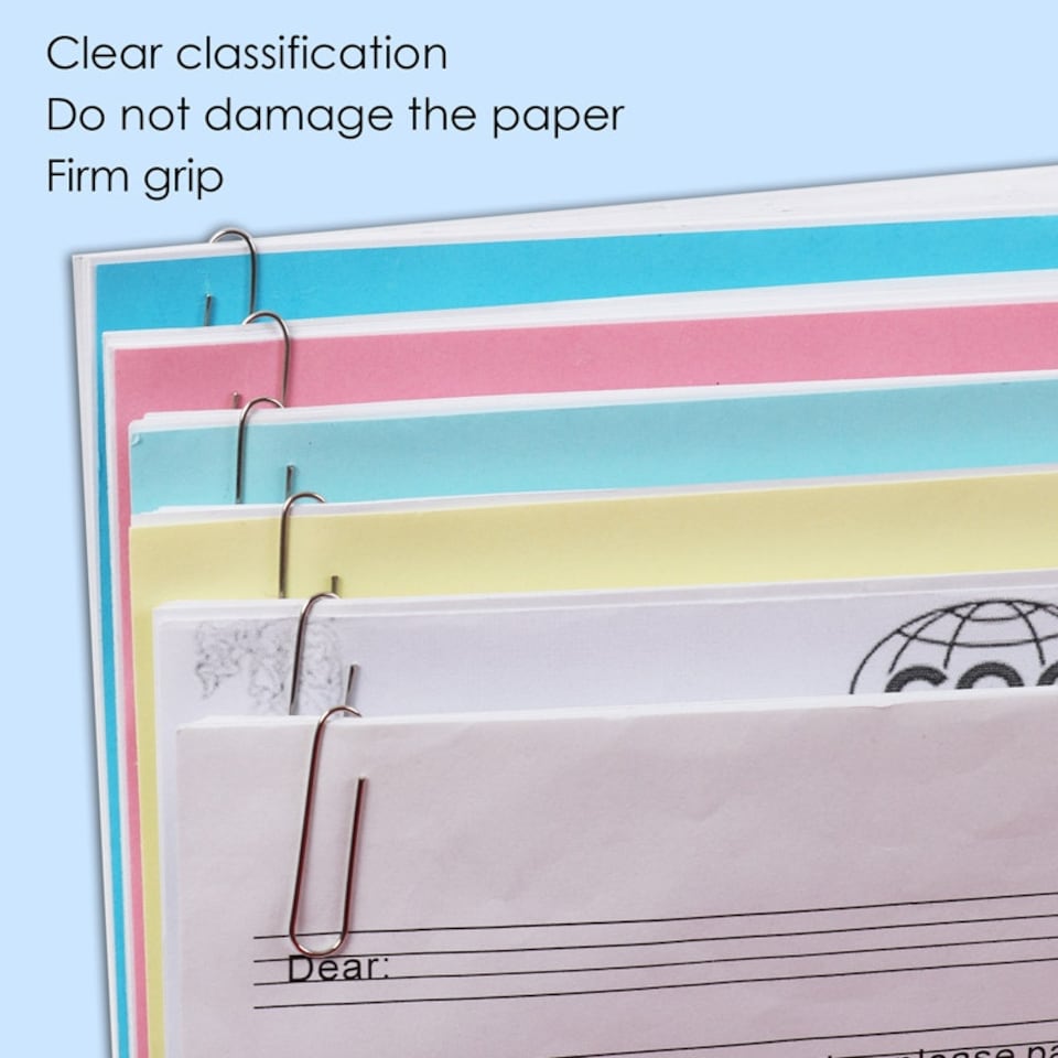 image 1 of Pack of 100 Round End Paper Clips 28mm