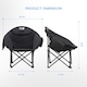 image 2 of Get Fit Moon Camping Chair - Portable Outdoor Premium Folding Chair With Magazine Pocket, Cup Holder & Carry Bag - Capacity 130Kg - 2 Pack | Black | 2