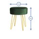 image 5 of Harbour Housewares Set Of 2 Yellow Velvet Footstools Round Gold Base Ottomans H40 x D35cm Stylish Home Furniture Yellow