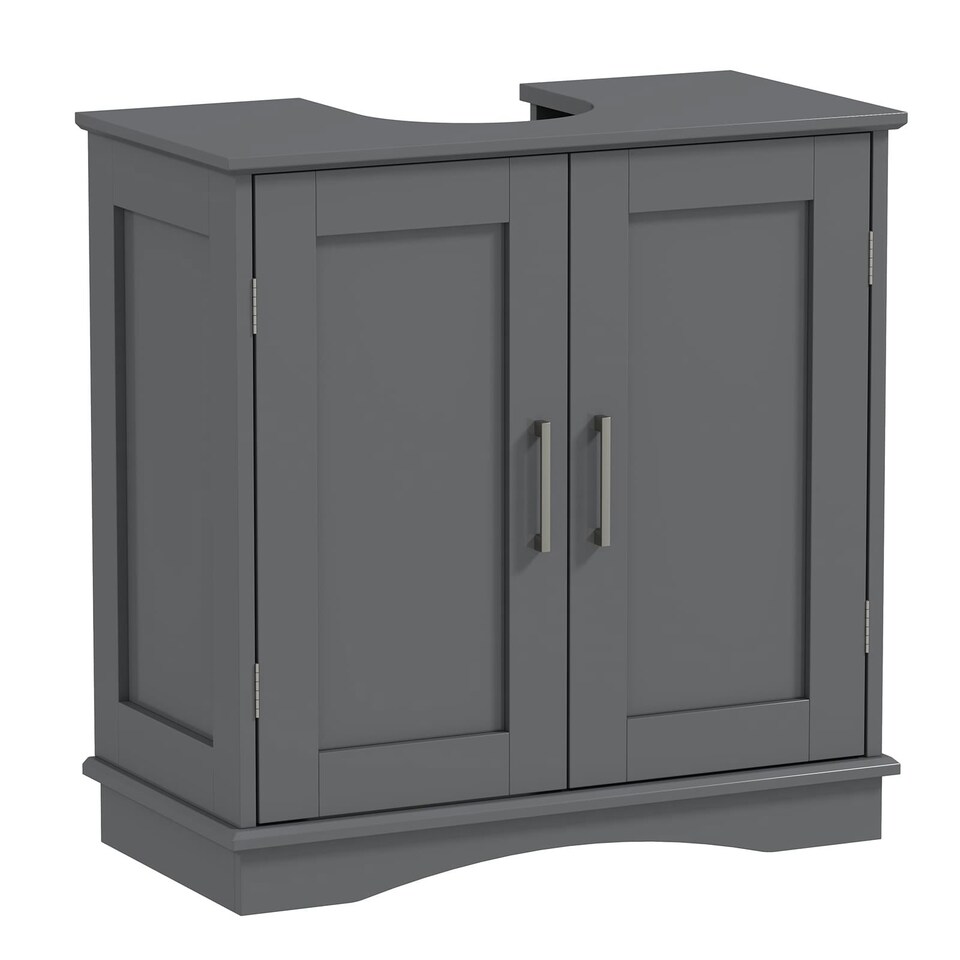 image 1 of COSTWAY Bathroom Vanity Cabinet Under Sink Cabinet Grey Grey