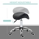 image 3 of HOMCOM PU Leather Saddle Stool w/ Moulded Padded Seat Adjustable Height Black