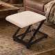 image 3 of Adjustable Folding Cushion Padded Footstool Foot Rest