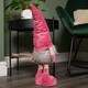 image 5 of 74cm Pink Standing Christmas Gonk Decoration with Extendable Legs and Snowflake Hat