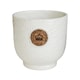 image 1 of Kew Leaf Embossed Cork Planter - Ceramic - L18 x W18 x H18 cm - Ivory White