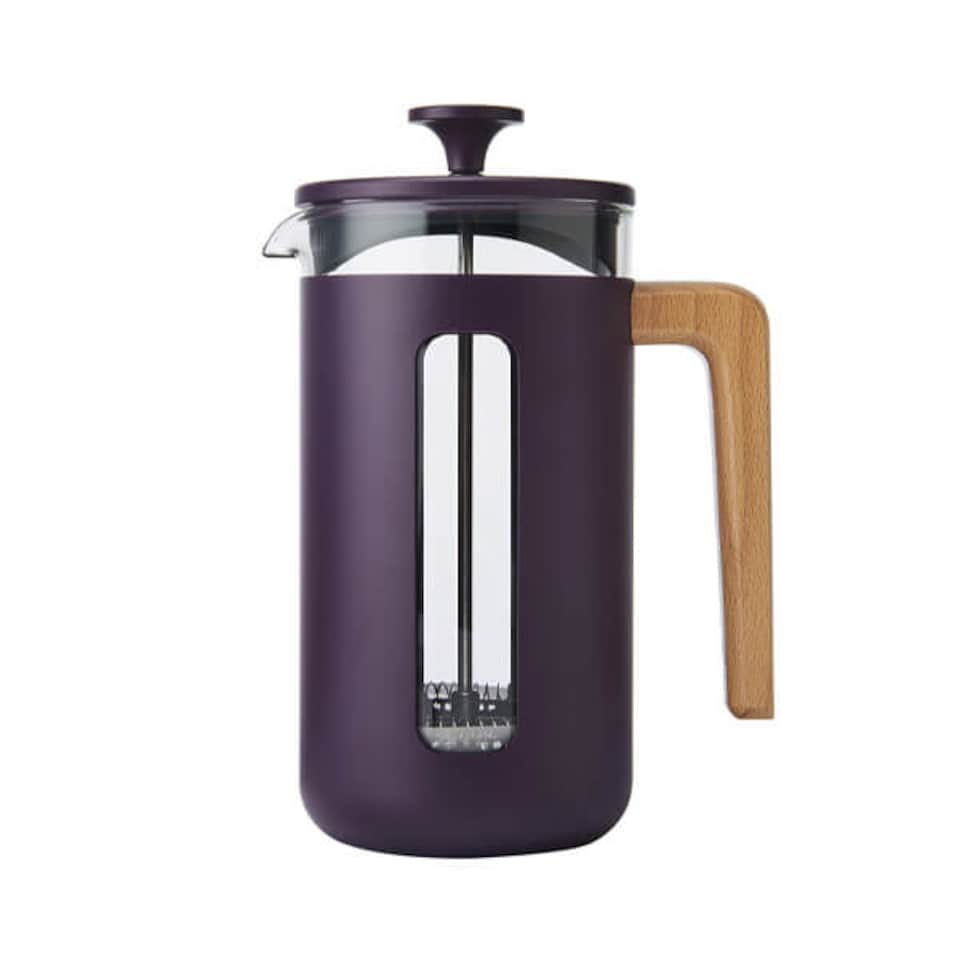 image 1 of La Cafetiere Pisa 8 Cup Cafetiere Purple with Wood Handle