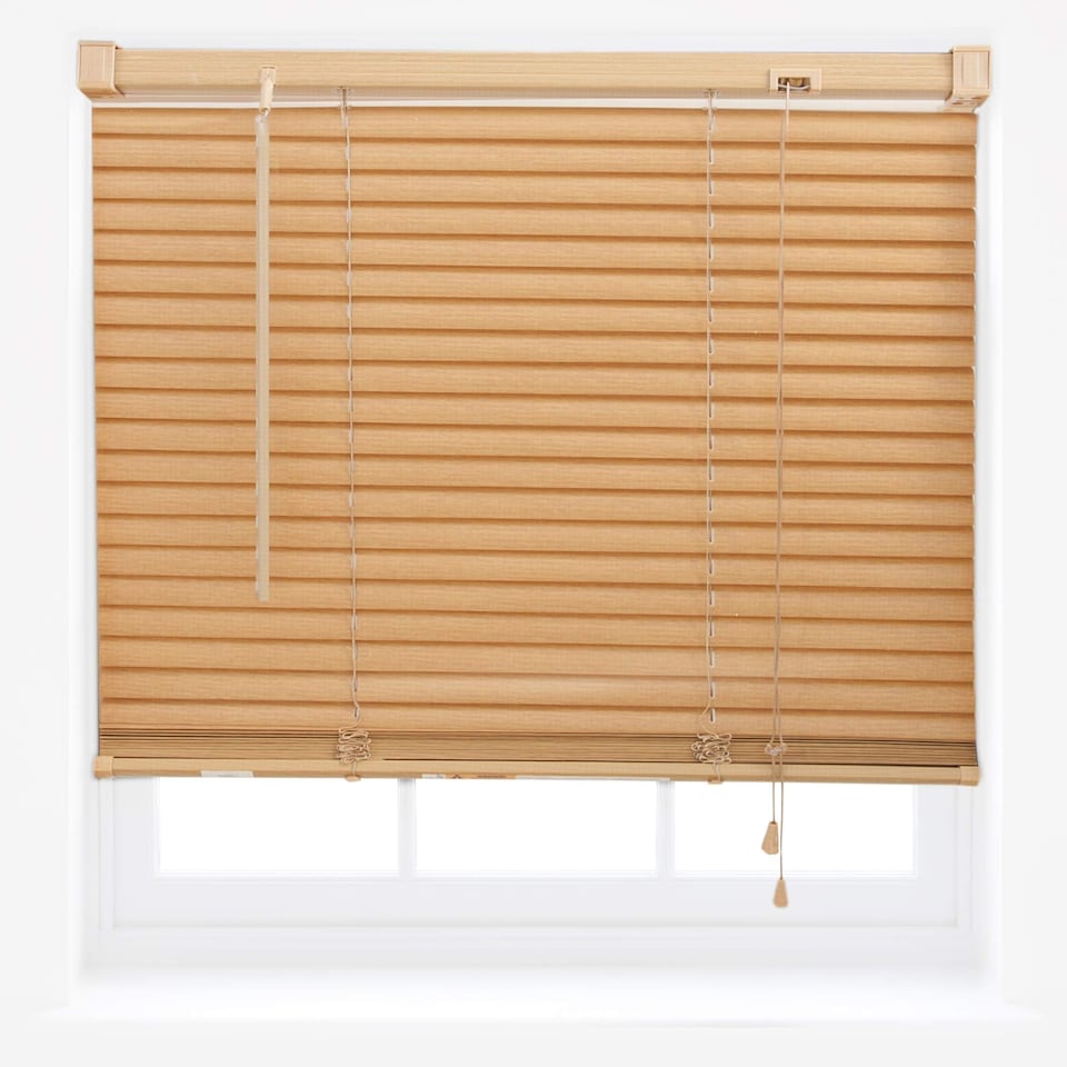 image 1 of FURNISHED Modern PVC Venetian Blinds Durable Window Blinds for Homes and Offices | Brown | Teak | (W) 95cm x (L) 210cm