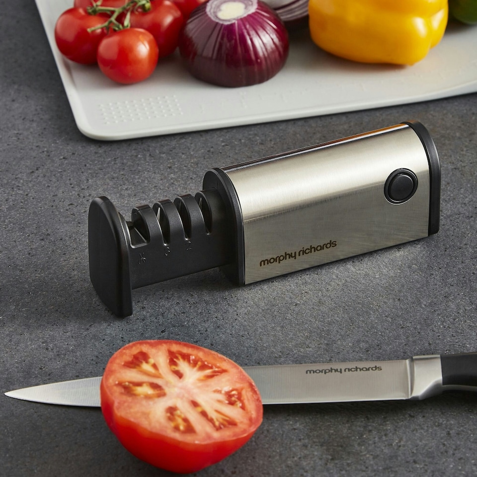 image 1 of Morphy Richards 4 in 1 Retractable Knife and Scissor Sharpener
