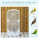 image 8 of PawHut 92cm Large Bird Cage with Perches, Food Bowls, Swing, White