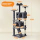 image 3 of Yaheetech 156 cm Multilevel Indoor Cat Climbing Frame Dark Grey