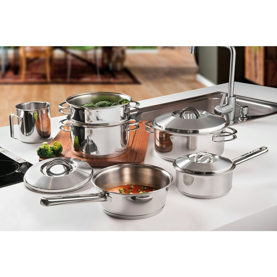image 1 of Tramontina Stainless Steel 6 Pcs. Cookware Set