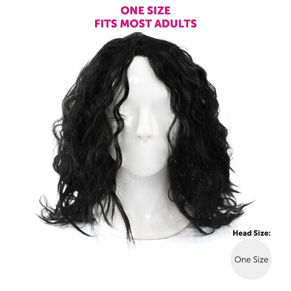 image 1 of Wet Look 80's King of Pop Wig Black | One Size