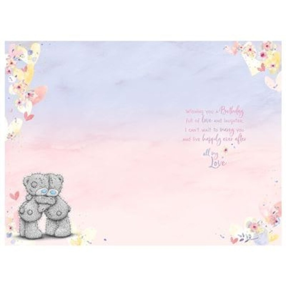 image 1 of Bears Snuggling Fiancée Birthday Card