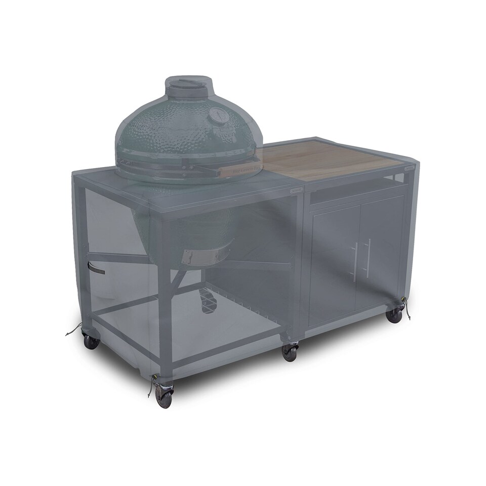 image 1 of Covers&All Big Egg Grill Cover, 12 Oz Waterproof UV & Weather Resistant, PVC Coated Outdoor Cover, 60 in L x 36 in D x 50 in H, Grey