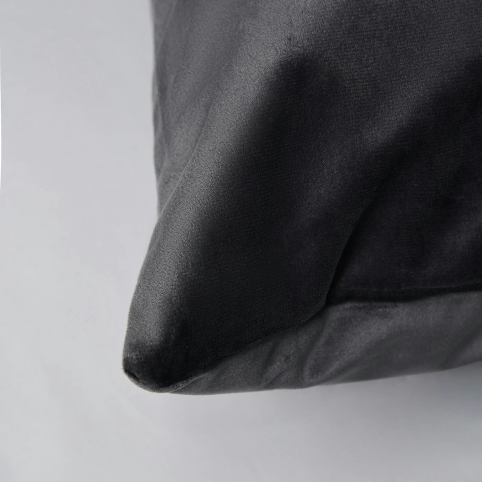 image 1 of BHS Velour Cushion, Silver
