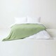 image 1 of Homescapes Organic Cotton Waffle Blanket/ Throw Sage Green - 178 x 228 cm | Green
