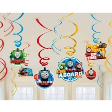 Thomas And Friends Hanging Swirl Decorations - Pack of 12