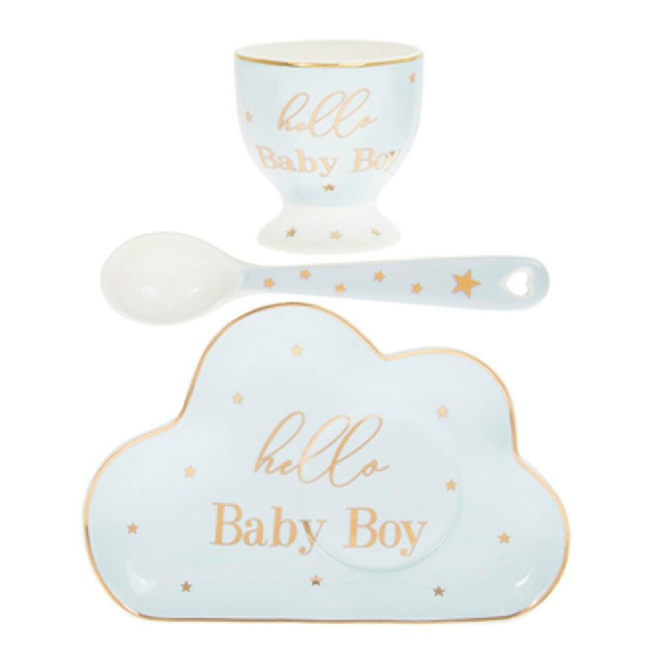 Lesser & Pavey Mad Dots Hello Baby Boy Set - Blue - One Size