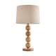 image 1 of Kayleigh Wooden Table Lamp with Cream Shade