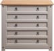 image 4 of Corona Chest of Drawers Grey 5 Drawer Mexican Solid Pine
