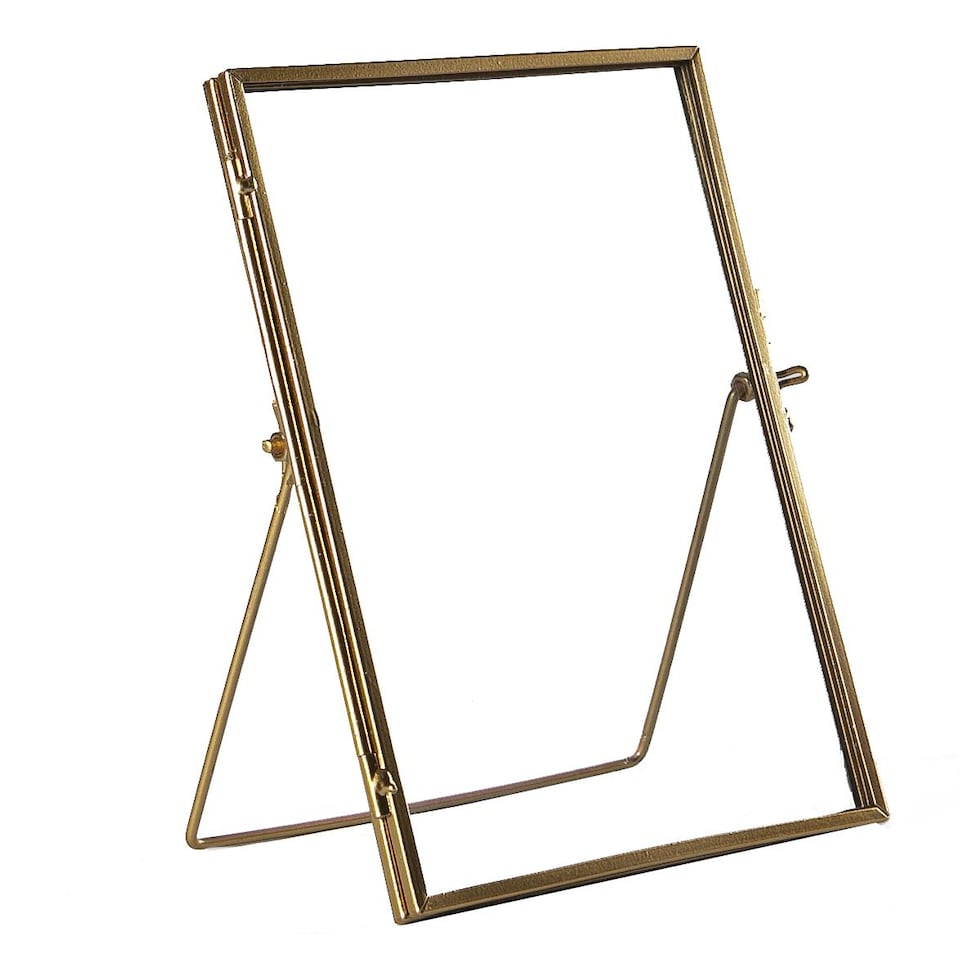image 1 of Nicola Spring Standing Metal Photo Frame - 6" x 8" - Rose Gold