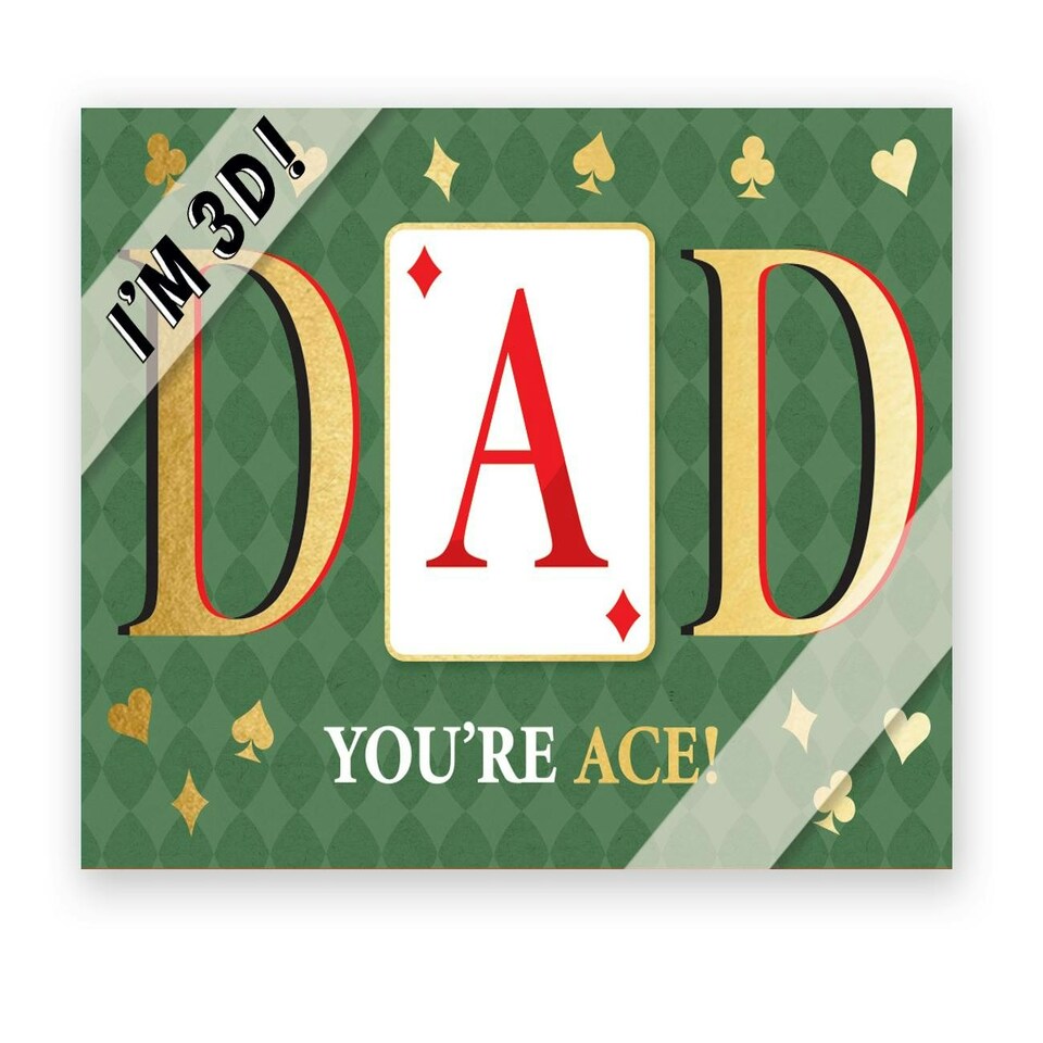 image 1 of Dad You're Ace Magical Fun Surprise! Pop Up Father's Day Card