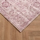 image 6 of OHS Vintage Print Washable Indoor Carpet Floor Rug, 160x230cm - Blush Pink | Pink | Blush Pink | 160x230cm