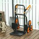 image 6 of DURHAND Trolley Hand Trucks 6-Wheels Foldable Load Cart Steel, Orange
