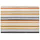 image 1 of striped pattern, orange black gray beige and brown (Rug) Multi | Medium: 80x150cm