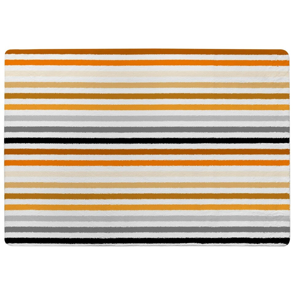 image 1 of striped pattern, orange black gray beige and brown (Rug) Multi | Medium: 80x150cm