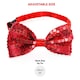 image 6 of 3 Piece Red Set - Red Nose, Curly Wig & Sequin Bow Tie Red | One Size