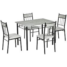 HOMCOM 5 Pieces Dining Room Sets, Kitchen Table and Chairs Set 4