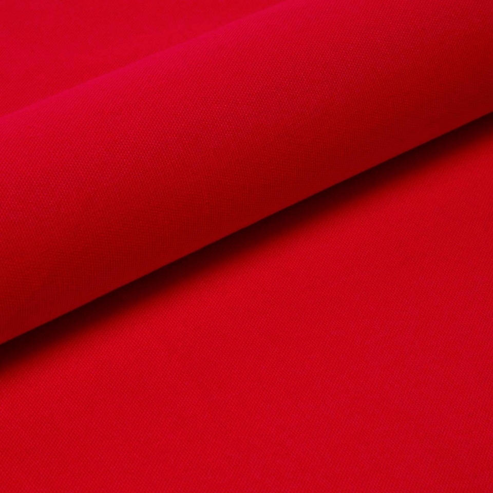 image 1 of Homescapes Pure Cotton Plain Red Fabric 150 cm Wide | Red | 150cm(60") wide, sold per metre length
