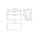 image 2 of Balterley Millwich Contemporary 2 Drawer Wall Hung Vanity Unit with Laminate Carrara Marble Worktop, 805mm