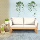 image 5 of COSTWAY Outdoor Daybed Patio Convertible Couch Sofa Bed Adjustable Armrest White