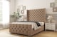image 2 of Sloomy Luthor Mink Plush Bed Frame With Mattress With 50"  Upholstered Wingback Headboard 4'6 Double