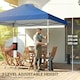 image 6 of Outsunny Pop Up Canopy Waterproof Height Adjustable 3 x 3 (m) | Blue | Medium Grey | 297 x 297 x 285 cm