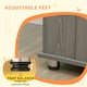image 6 of PawHut Dog Crate Kennel Cage for Extra Large Dog, Indoor End Table, Grey