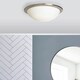 image 2 of BHS Jules Flush Bathroom Ceiling Light | Silver | Satin Nickel | 1