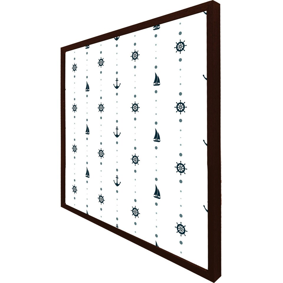 image 1 of Anchor, wheel, sailboat (Picture Frame) Grey | L