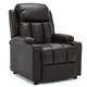 image 1 of Studio Bonded Leather Recliner w Drink Holders Sofa Chair (Brown)