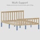 image 3 of Vida Designs Milan 4ft6 Double Bed Wood Frame, High Foot End, Pine, 135 x 190cm
