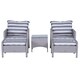 image 6 of Outsunny 5 Pieces Outdoor Patio Furniture Set Wicker Conversation Set Dark Grey